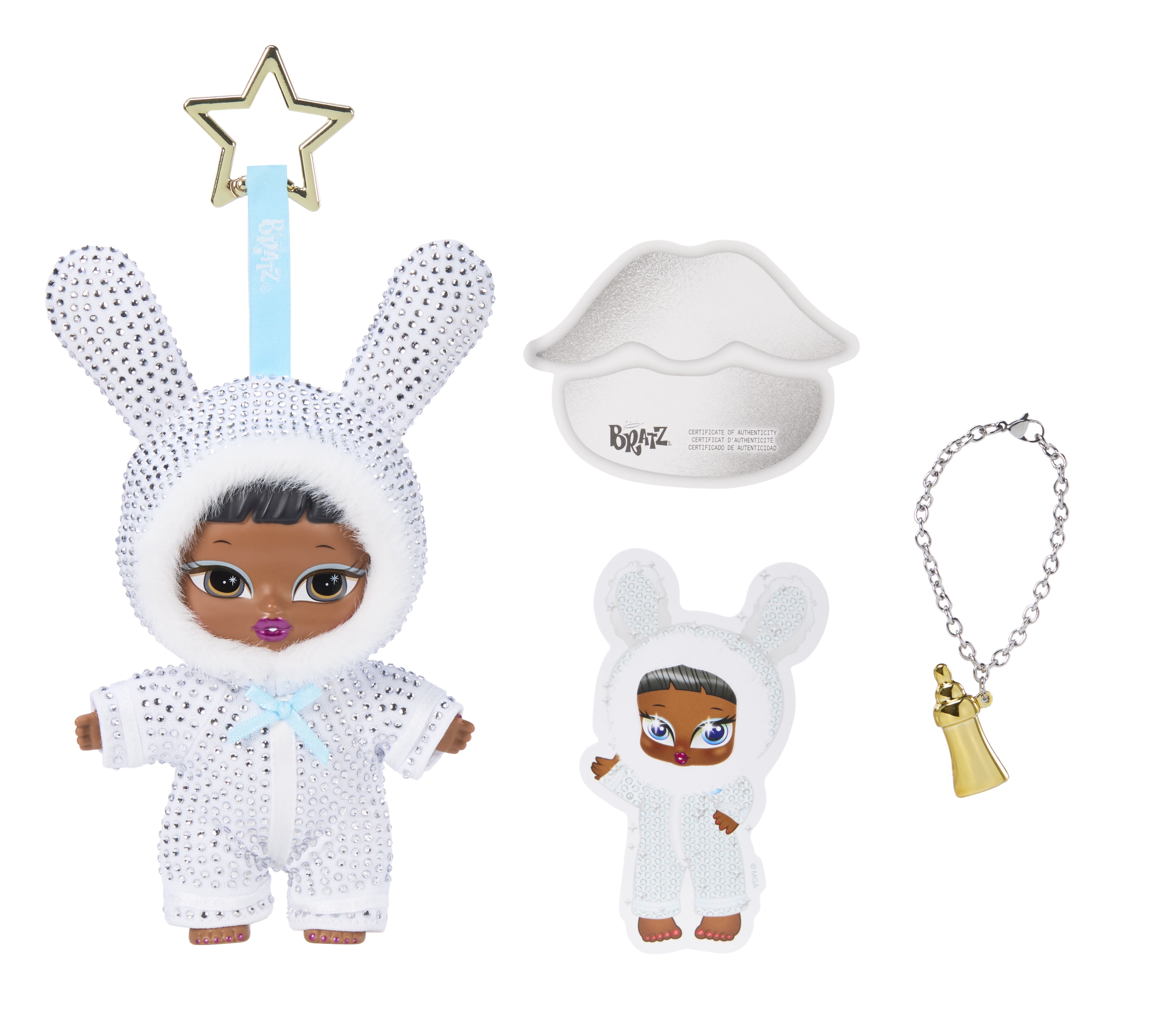 Bratz Bratziez Bling Seriez 25th Anniversary Plush Blind Box with Charm Clip and Accessory, Collectible Characters