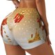 thumbnail image 1 of Balery Christmas Snowman Gift Pantalones cortos de entrenamiento estampados para mujer, sin costuras, ajustados, para gimnasio, yoga, correr, deportes, ejercicio activo, fitness.-X-Large, 1 of 8