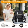 thumbnail image 5 of Baby Diaper Backpack with Changing Pad, Diaper Bag Backpack with 13 Pockets & Insulated Bottle Holders, Waterproof Travel Diaper Bag for Mom and Dad, Black Brown, 5 of 9