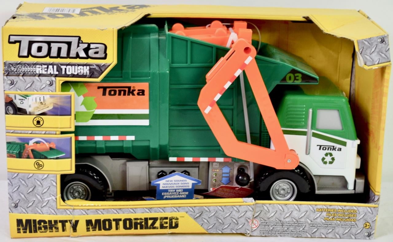 tonka mighty motorized garbage truck