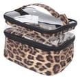 thumbnail image 2 of Makeup Bag, Double Layer Cosmetic Bag Zipper Design PVC Double Layer  For Cosmetic Storage, 2 of 8