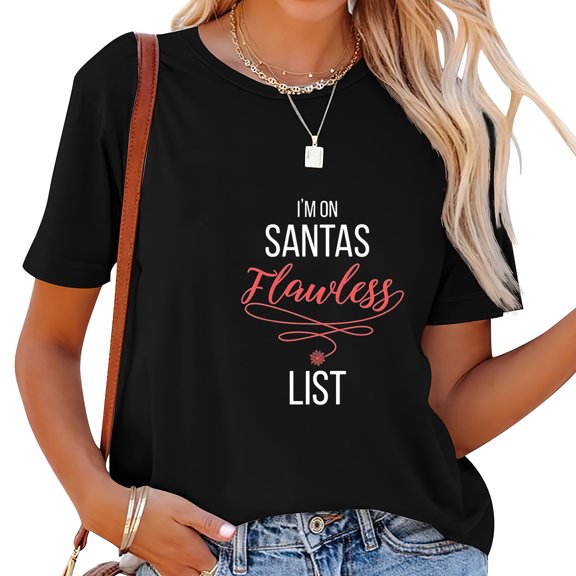 Cute Women's Short Sleeve T-Shirt for a Casual Retro Look: Perfect Gift for Thanksgiving and Christmas Parties