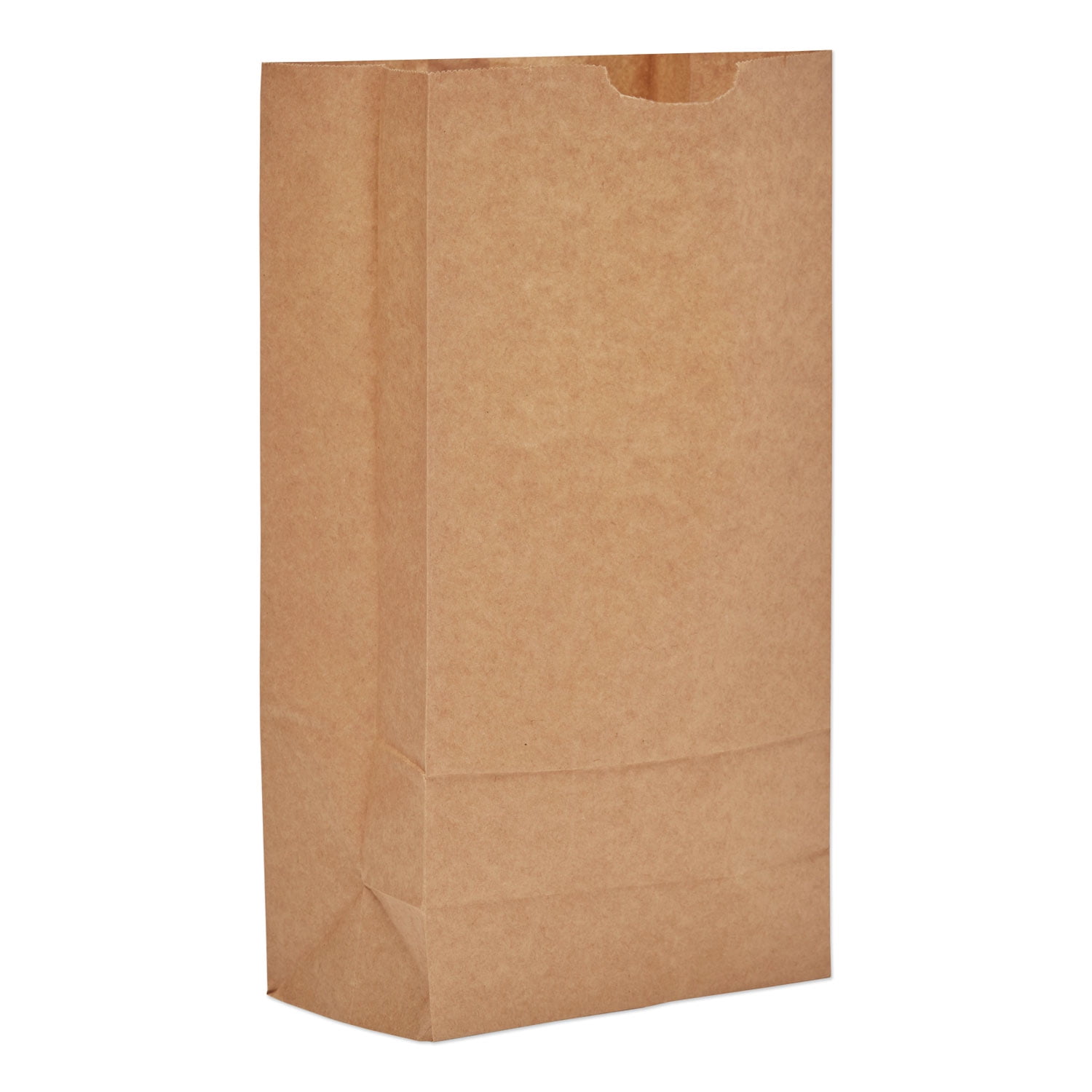 Grocery Paper Bags 35 lb Capacity #10 6.31" x 4.19" x 13.38" Kraft 500 Bags 18410