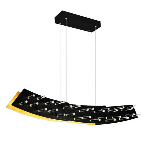 CWI Lighting Gondola Contemporary Metal LED Chandelier in Black