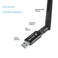 thumbnail image 6 of EIMELI USB WiFi Adapter 1200Mbps Techkey USB 3.0 WiFi 802.11 ac Wireless Network Adapter with Dual Band 2.42GHz/300Mbps 5.8GHz/866Mbps 5dBi High Gain Antenna for Desktop Windows XP/Vista / 7-10 Mac, 6 of 9