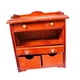 thumbnail image 2 of Mesita de noche de madera para casa de muñecas a escala 1/12, mueble de juego de simulación para casa de muñecas, cajón rojo, 2 of 9