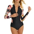 thumbnail image 1 of Traje de baño sexy de verano para mujer, traje de baño de mujer con protección solar, traje de surf de manga larga, 1 of 6