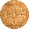thumbnail image 1 of Ahgly Company Indoor Round Abstract Orange Contemporary Area Rugs, 5' Round, 1 of 1