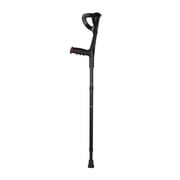 Lightweight Foldable Forearm Crutch, Aluminum Walking Stick,Height Adjustable, Ergonomic Handle with Comfortable Grip(Black)
