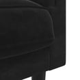 thumbnail image 5 of vidaXL Sofa avec Coussins 3 Places Velours Noir, 5 of 5