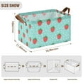 thumbnail image 7 of Yayeee Foldable Storage Basket for Shelves with Handles Waterproof Cloth Bins, Strawberry Pattern, 7 of 7