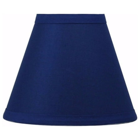 Urbanest Indigo Cotton Chandelier Lamp Shades, 6-inch, Hardback Clip On