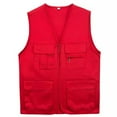 thumbnail image 2 of Aboser Work Contruction Utility Vest for Adults Men's Outdoor Safari Travel Cargo Vests Plus Size Zip Up Jackets Lightweight Sleeveless Jacket with Multi Pockets, 2 of 3