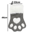 thumbnail image 2 of Christmas socks, plush hammocks for holidays and Christmas decorations (grey), 2 of 4