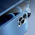 thumbnail image 5 of Compatible with iPhone 14 Pro Glossy Case Metal Brushed Back Soft Silicone Edge Lens Protection Slim Protection Shockproof Cover for Women Girls Blue, 5 of 11