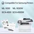 thumbnail image 4 of greencycle ML-1630 ML-D1630A Toner Cartridge High Yield Compatible for Samsung ML1630 ML-1630 ML-1630W SCX-4500 SCX-4500W Series Printer(2 Pack, Black), 4 of 7