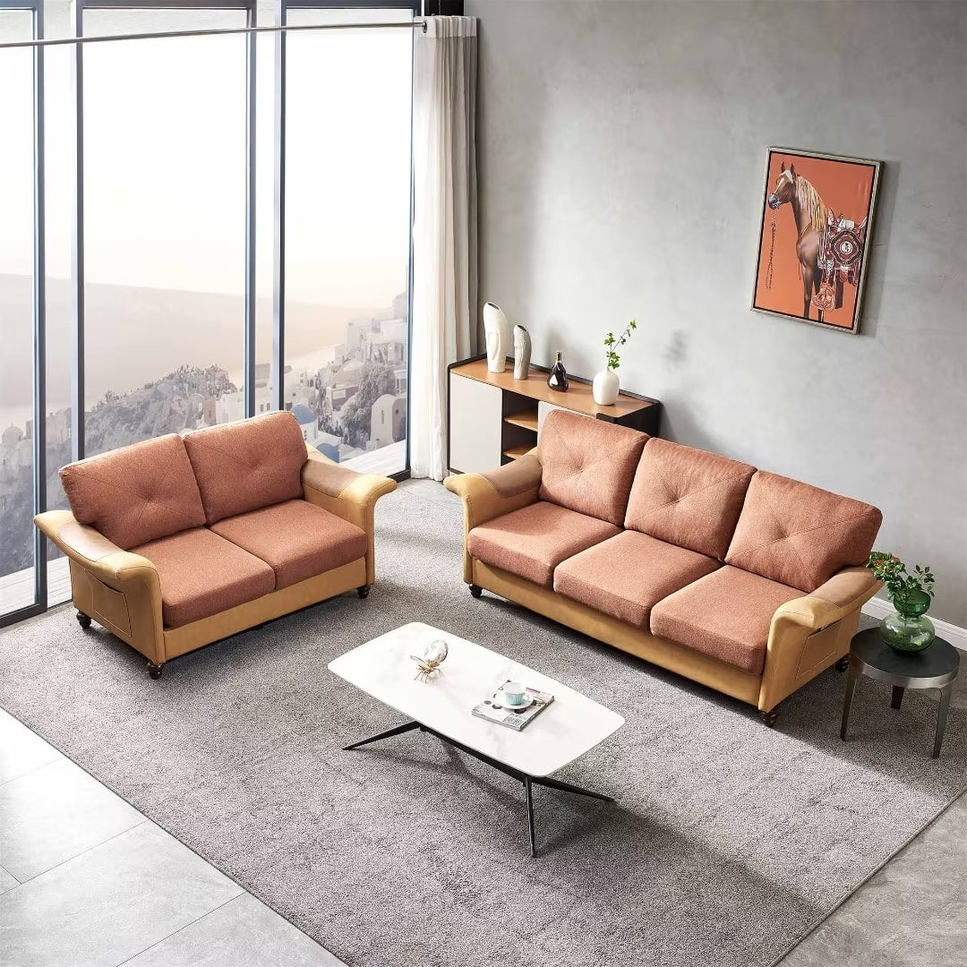 Faux Leather Sofa Armchair Couch