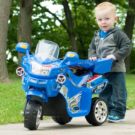 Rockin’ Rollers 3-Wheel Ride-On Motorcycle- 6V Battery Powered Bike  Blue