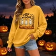 thumbnail image 2 of CONZONE Halloween Womens Sweatshirts Graphic Oversized Sweatshirt for Women Spooky Season Fall Winter Pullover Tops, 2 of 5