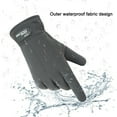 thumbnail image 4 of Lilgiuy Winter Gloves for Men Touch-Screen Windproof Warm Anti-Slip Cold Weather Mittens for Christmas Birthday New Year, 4 of 5
