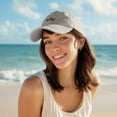 thumbnail image 3 of Dalix Salty Embroidered Cotton Beach Baseball Cap Adjustable Dad Hat Womens in Washed Stone White, 3 of 5