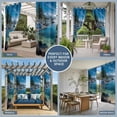 thumbnail image 5 of 1 Panel Outdoor Curtains for Patio Waterproof 54"x108" Nature Forest Weatherproof Privacy Outsides Curtains, Blue Sky Mountain Stone Lake Landscape Grommet Thermal Drapes for Cabana Porch Pergola, 5 of 8