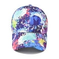 thumbnail image 4 of ZSQDM Tie Dyed Fabric Color Duck Hat Trend Personality Outdoor Print Breathable Mesh Hat Women beanie Golf Hat Visors Baseball Caps, 4 of 9