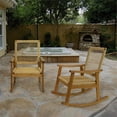 thumbnail image 2 of Patio Flare Eurochord Traditional Outdoor Wood Rocking Chair in Natural, 2 of 7
