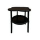 thumbnail image 2 of Mesa De Plástico Mesa auxiliar negra de cuatro hojas con ruedas,mesa de centro pequeña con estante de almacenamiento móvil para sala de estar (1 pieza) Rkxzt, 2 of 8
