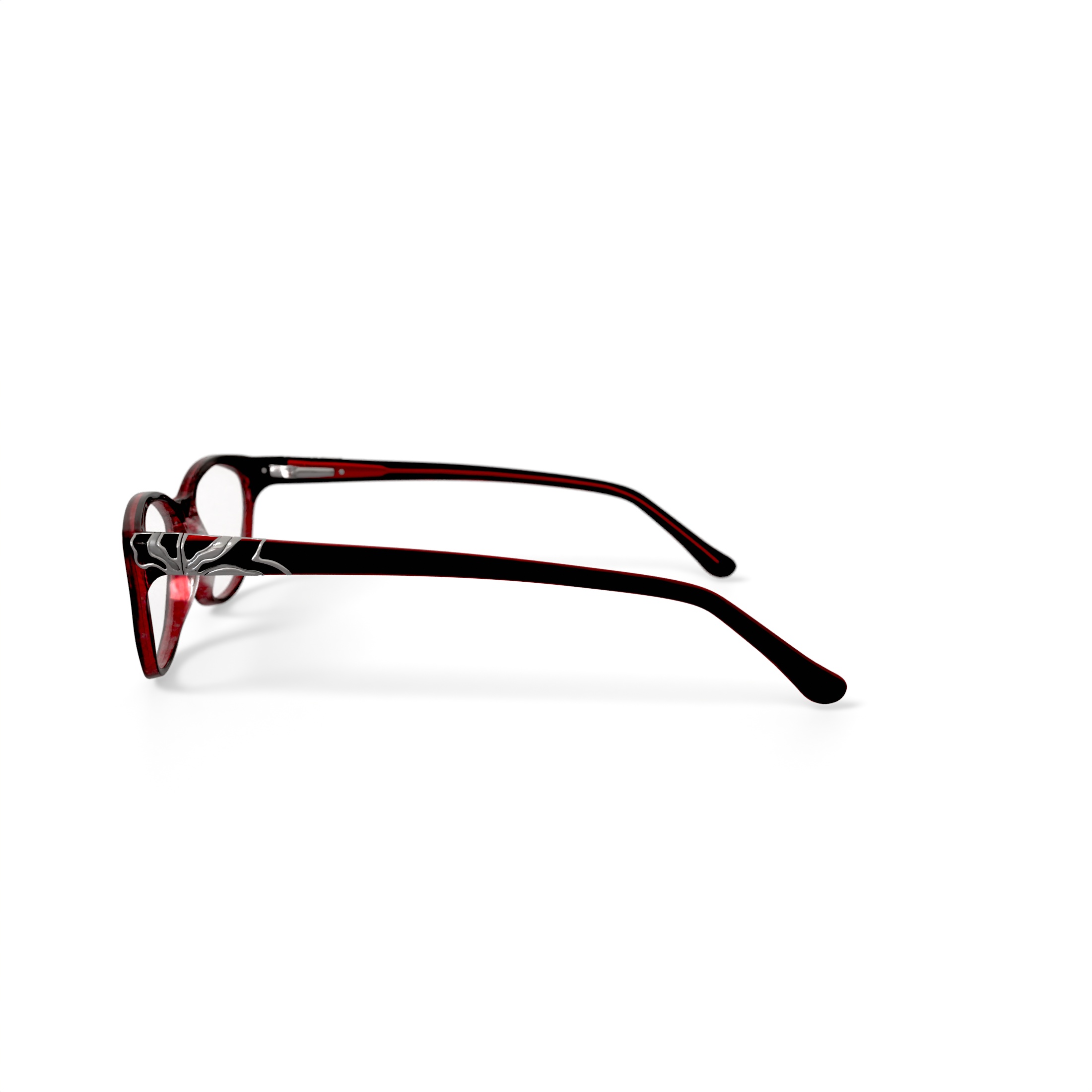 Walmart Women's FM1604 Rectangular Prescription Eyeglasses with Case, Red