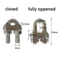 thumbnail image 2 of HUGFEGWE 12PCS M6 1/4 Inch 304 Stainless Steel U-Shape Bolt Saddle Clamps Cable Wire Rope (M6/ 1/4" (12Pcs)) CJB91-14348, 2 of 2