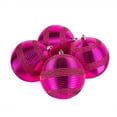 thumbnail image 5 of National Tree Company Christmas Ornaments, Pink, Swirling Glitter, Shatterproof, Set of 4, 5 of 5