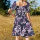 thumbnail image 5 of Vestido de manga corta de elefante blanco, vestido de verano para mujer 2025, vestido holgado para mujer, 5 of 7