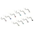 thumbnail image 4 of 30Pcs Nose Rings Studs for Women Men Stainless Steel Nose Piercings Jewelry Straight L Shaped Corkscrew Nose Rings Cubic Zirconia Opal Nose Studs Hypoallergenic, 4 of 5