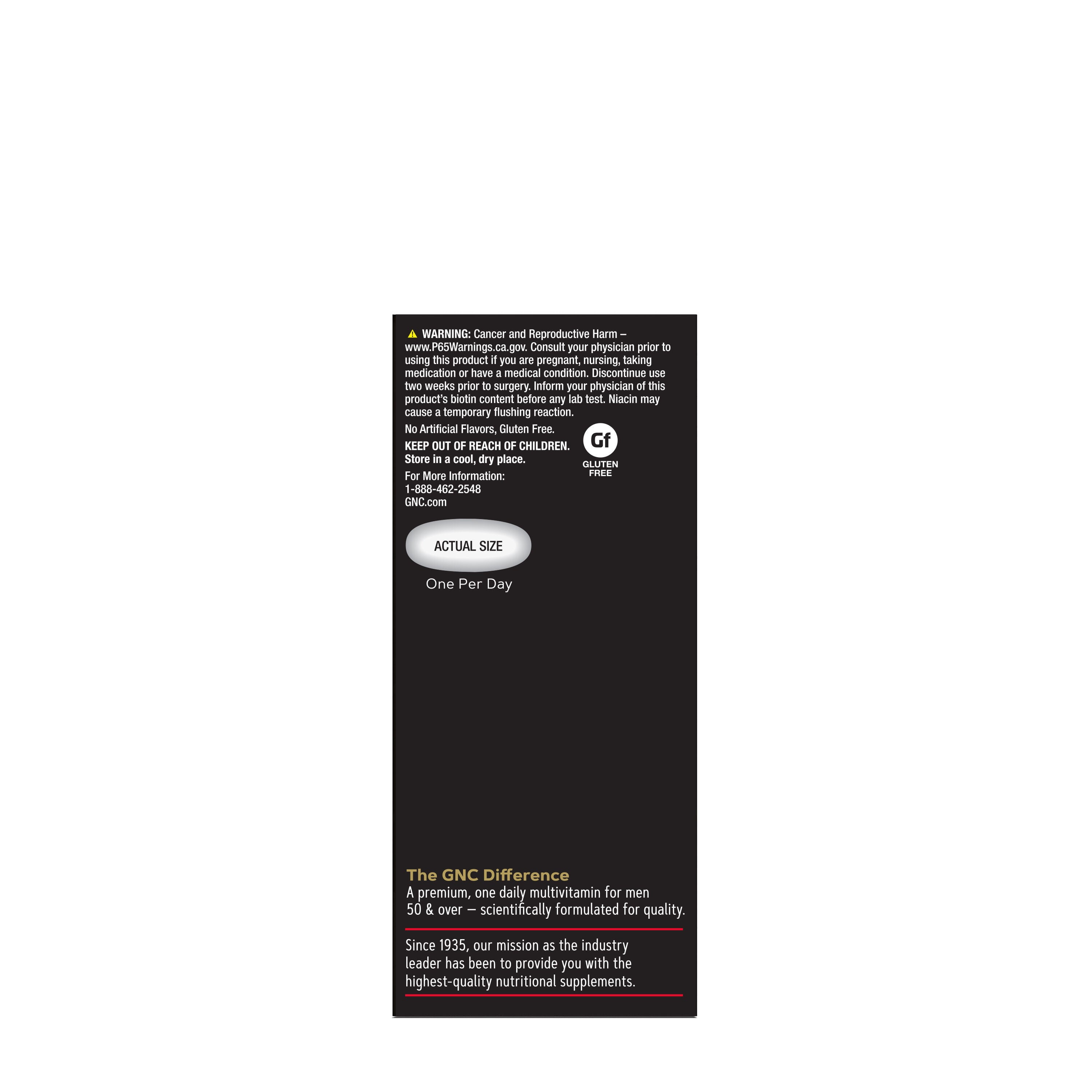 (2 pack) GNC Mega Men 50 Plus Multivitamin | Antioxidants | Heart Health | Prostate and Circulatory Support | 1 Daily