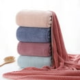 thumbnail image 6 of High Density Coral Velvet Bath Towel - Ultra Soft & Absorbent Warp Knitted Shower Towel for Home Hotel Spa Gym, Quick Dry Large Bath Sheet, Plush Microfiber Body Wrap, 6 of 7