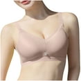 thumbnail image 6 of SMihono Lace Mastectomy Bra Pocketed Bra for Breast Forms Push-up Armpit Oversized Control Wireless Bra Sports Bra Pink 42, 6 of 7