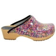 thumbnail image 2 of BJORK Peace Wood Open Back Leather Clogs, 2 of 8