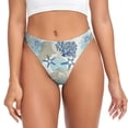 thumbnail image 1 of Fotbe Algae Corals and Seashells Tanga Sin Costuras para Mujer con Estampado – Panties Invisibles, Transpirables y Cómodos para Uso Diario-Small, 1 of 6
