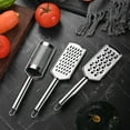 thumbnail image 7 of Shoreew Stainless Steel Lemon Zester Cheese Grater Heavy Duty Kitchen Tools for Parmesan Chocolate Garlic Fruits Vegetables Ginger Grater Vegetable Shredder, 7 of 7