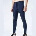 thumbnail image 6 of Fewfanhot Men's High Waist Compression Running Leggings with Drawstring, Stretchy Full Length Athletic Tights with Reflective Details for Gym, Workout & Sports, 6 of 9