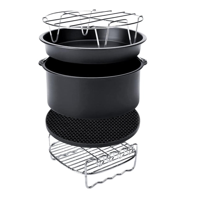 Accesorios para freidora de aire XL de 9 pulgadas, de accesorios para freidora de aire para cuatro.2QT - 8QT, a pastel, bandeja para , Gloria Molde para pasteles freidora de aire de 9 pulgadas