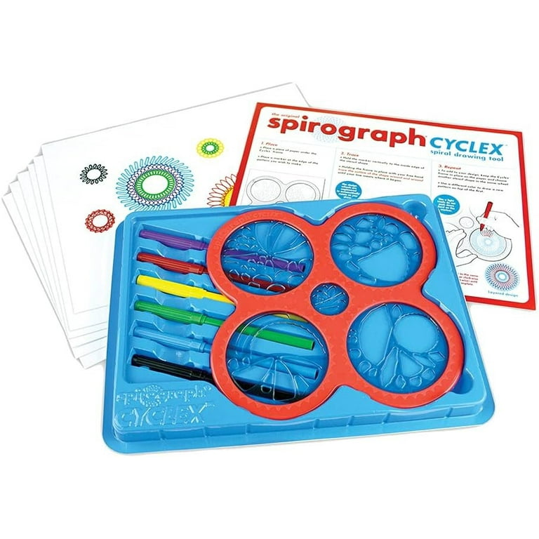 Spirograph Cyclex Set Art Kit Rotating Stencil Wheel Creates