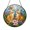 Acrylic 3.5 Inch, variant on Cat Garden Stained Glass Suncatcher, Round Window Hanging with Cats and Blooming Flowers, Nature Home Decor