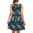 thumbnail image 4 of Vestido de Verano Casual de Mujer Impreso sin Mangas con Cuello en V Conjunto Superior, Imitación de Algodón Tirar Marco Suelto, 4 of 6