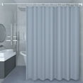 thumbnail image 3 of JVBTVB Waterproof No Drill Shower Curtain - EVA Fabric 71x71 Inch, Mold Resistant Bathroom Partition with Hooks, Hotel Quality Solid Color Liner, 3 of 6