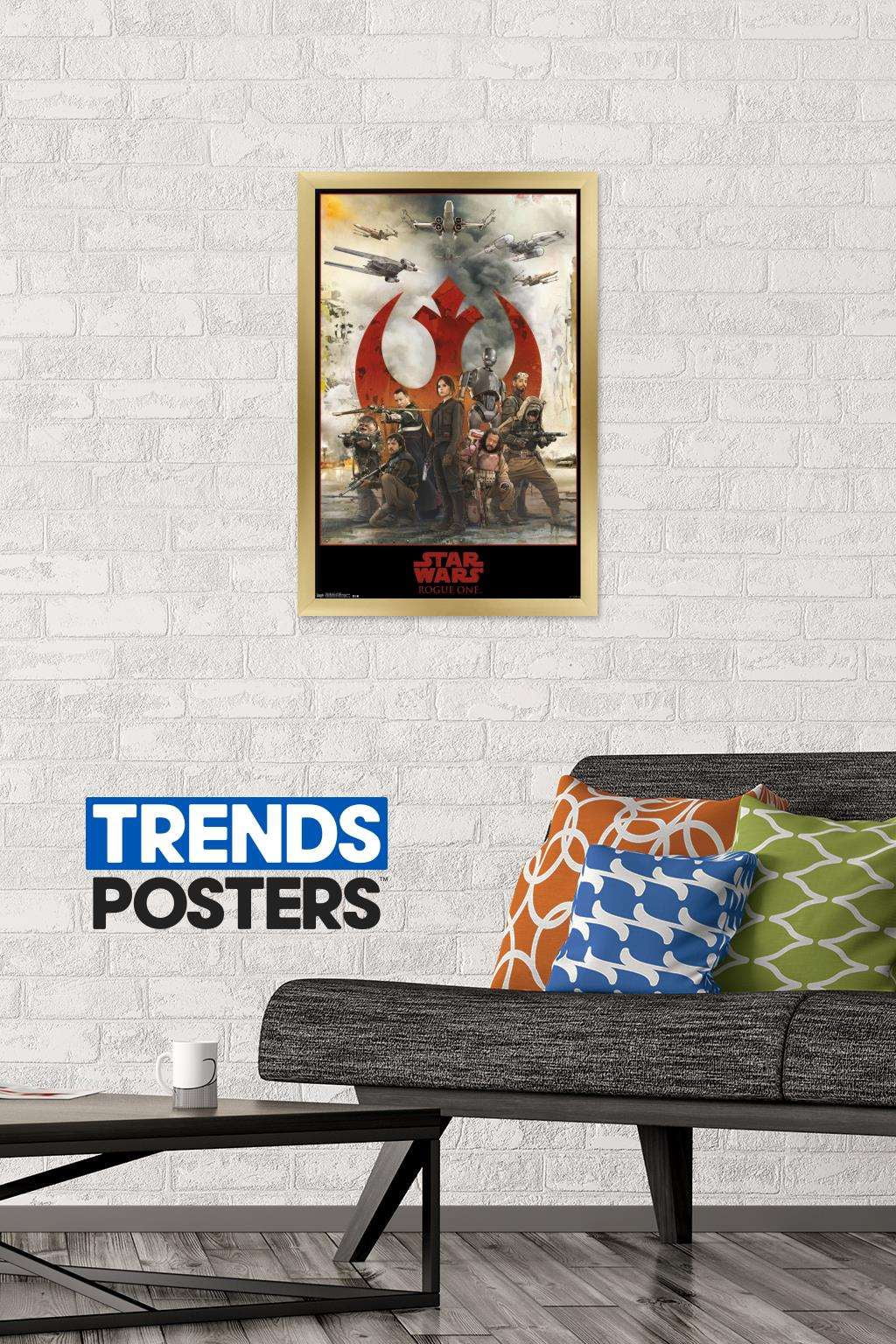 Star Wars: Rogue One - Assemble Wall Poster, 14.725" x 22.375", Framed