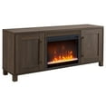 thumbnail image 5 of Evelyn&Zoe Chabot Rectangular TV Stand with Crystal Fireplace for TV's up to 65" in White, 5 of 5