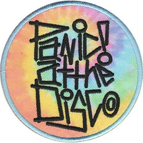 PANIC! AT THE DISCO TIE DYE, Officially Licensed, Iron-On / Sew-On, Embroidered PATCH - 3"