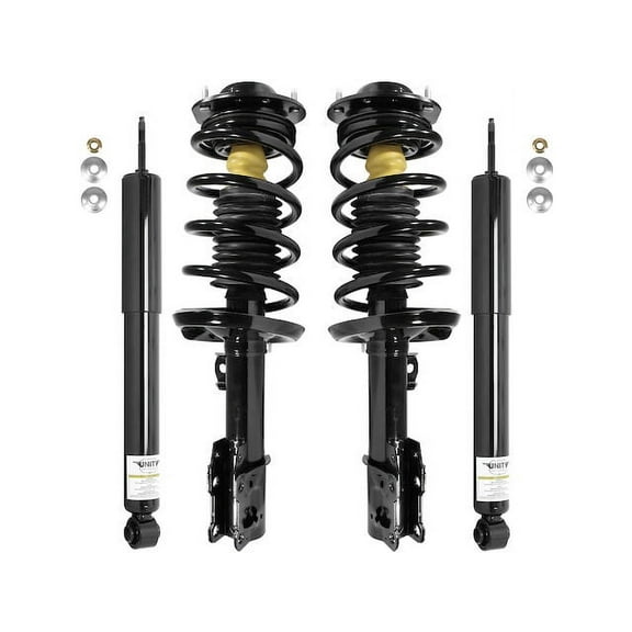 Front and Rear Suspension Strut Coil Spring and Shock Absorber Assembly Kit - 4 Piece - Compatible with 2005 - 2010 Pontiac G6 2006 2007 2008 2009